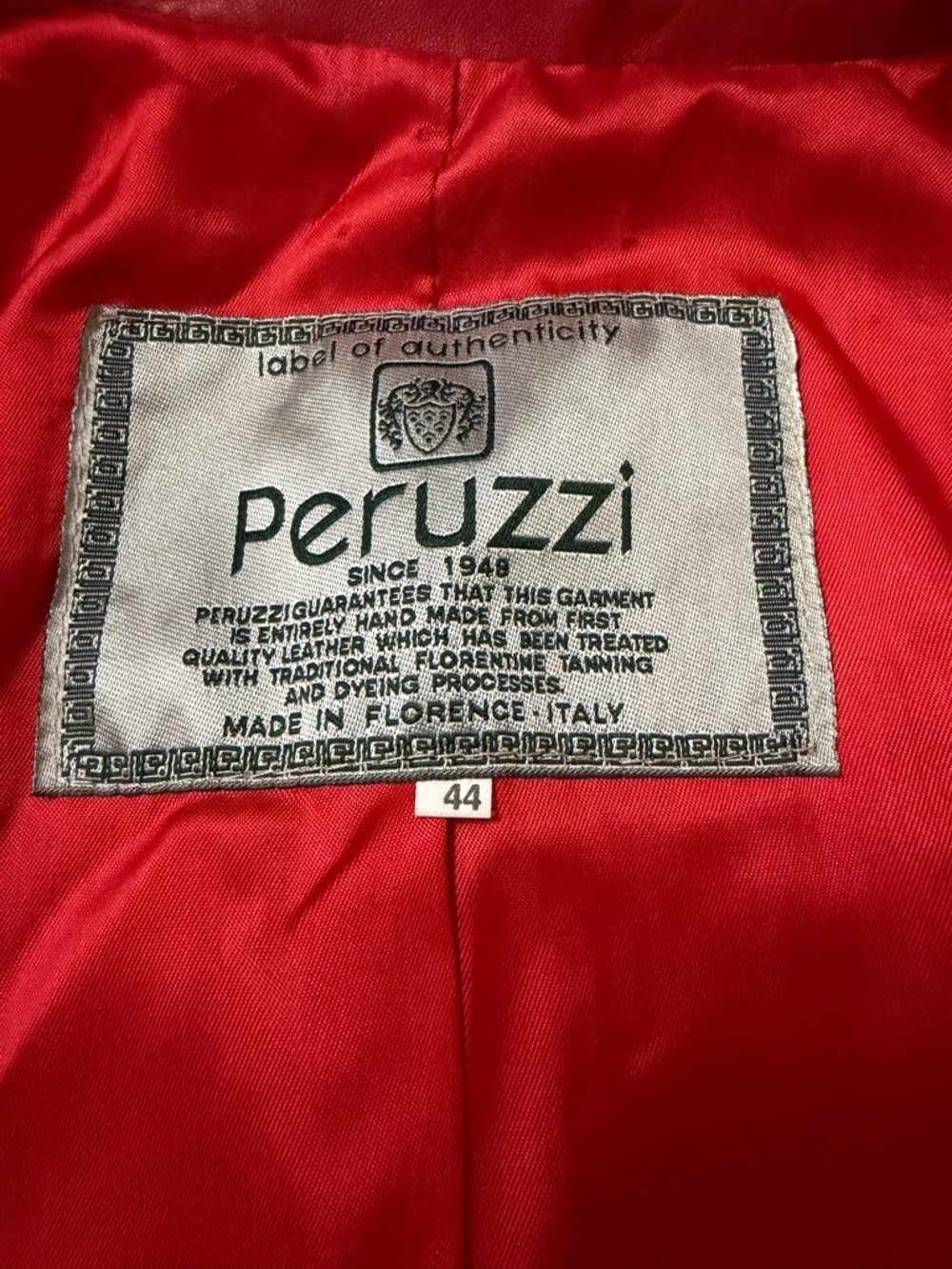 Women’s Red Leather Zip-Front Jacket - Picture 6 of 8